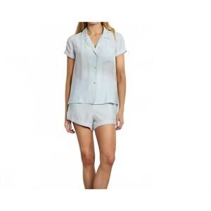 NEW THE SLEEP CODE women's washable silk short pj set in fresh air